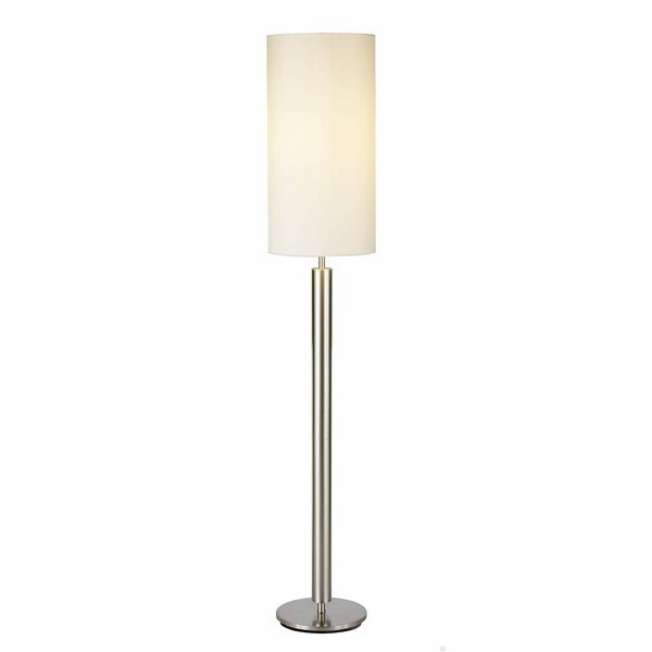 Brushed Steel Metal Floor Lamp10.5 x 10.5 x 58 in., Homeroots, Mfr#: 372693